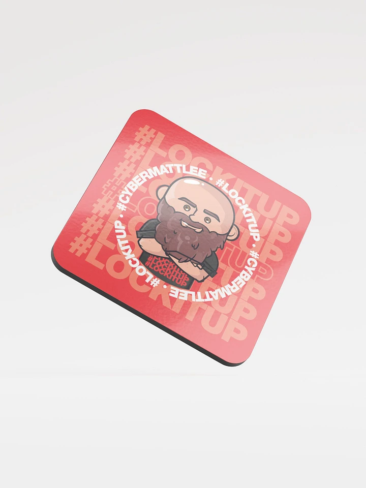 Matt Lee #LOCKITUP - Glossed Cork Coaster (Red) product image (1)