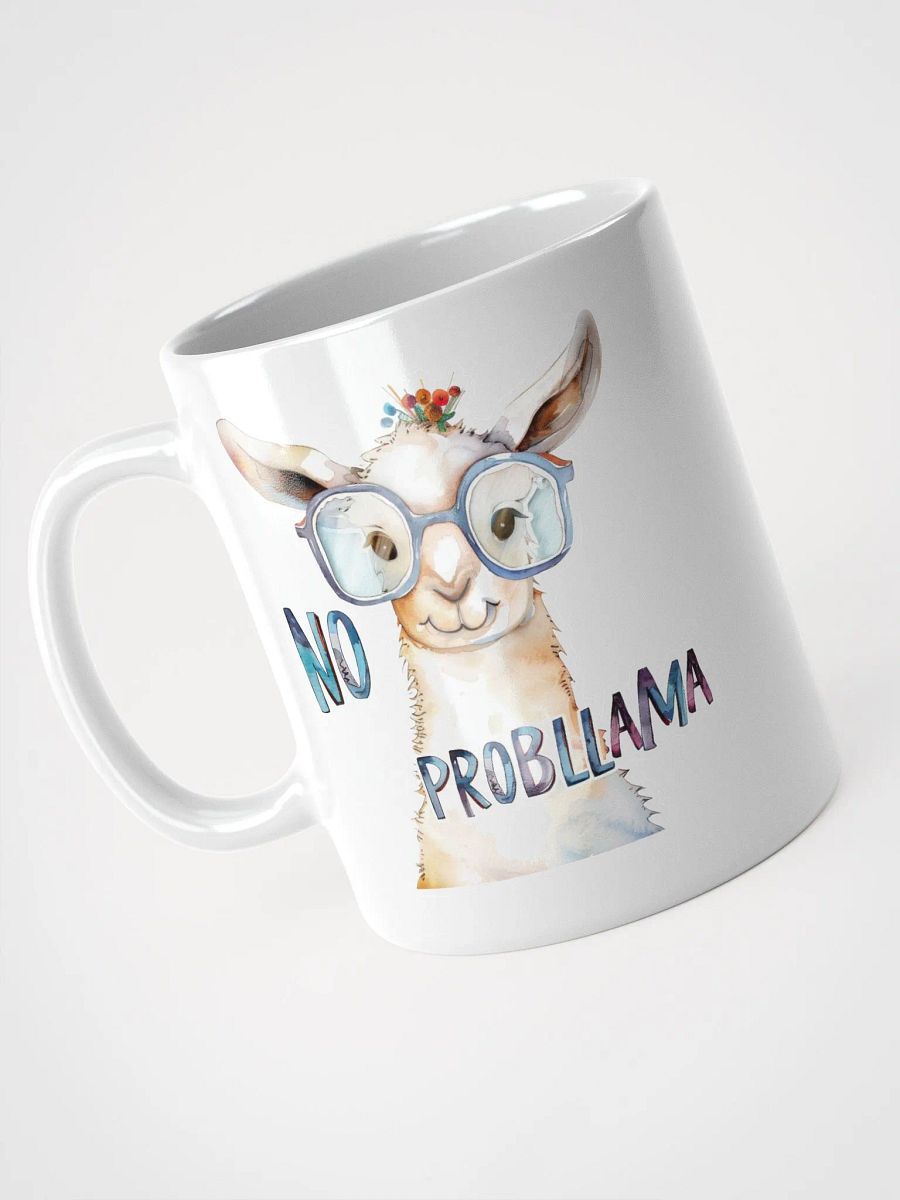 No Probllama White Glossy Mug product image (2)