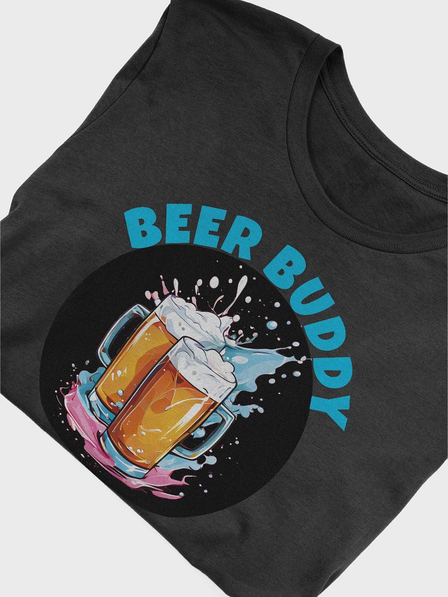 Beer Buddy Funny T-Shirt | Funny Beer Lover Tee with Clinking Mugs Design and Foam Splash product image (5)