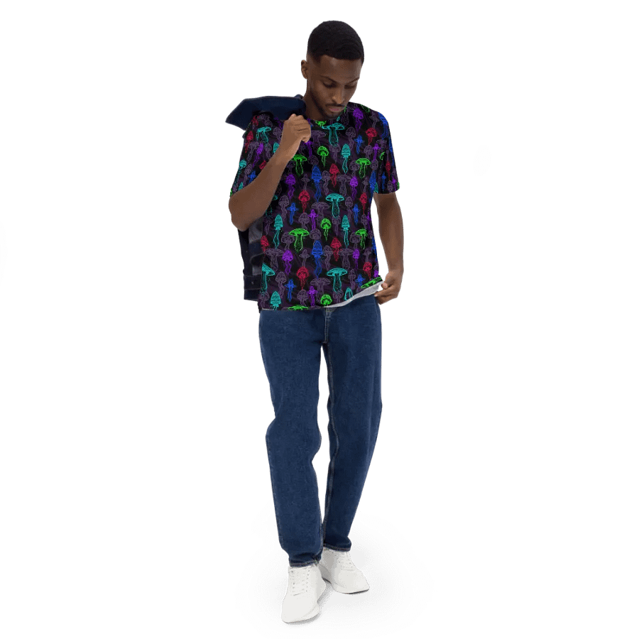Neon Mushrooms (Variation 3) Crew Neck T-Shirt product image (5)