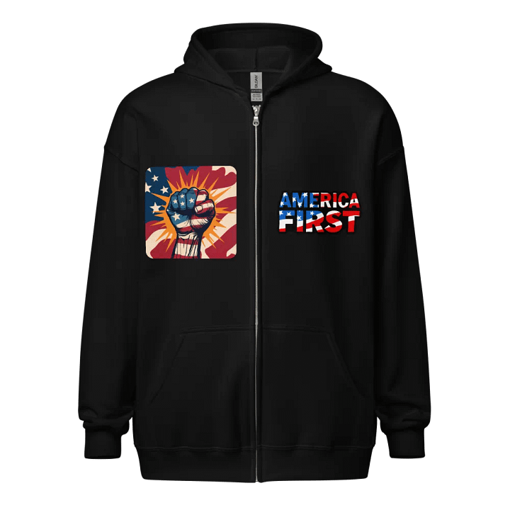 Zip Hoodie: America First product image (1)