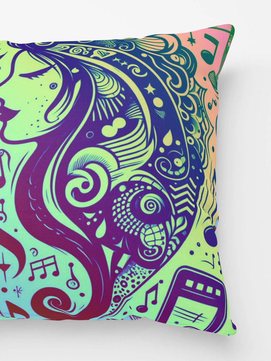 Vibrant Music Lover's Cushion - Perfect Gift for Singers & Musicians product image (3)
