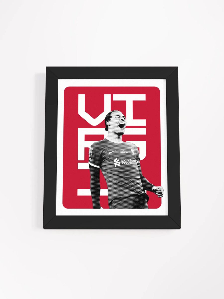 Virgil van Dijk BW Liverpool Name Art Framed Print product image (1)