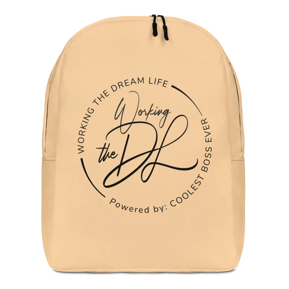 Work the Dream Life – Cream Minimalist All-Over Print Backpack for Work, Travel & Everyday Use product image (1)