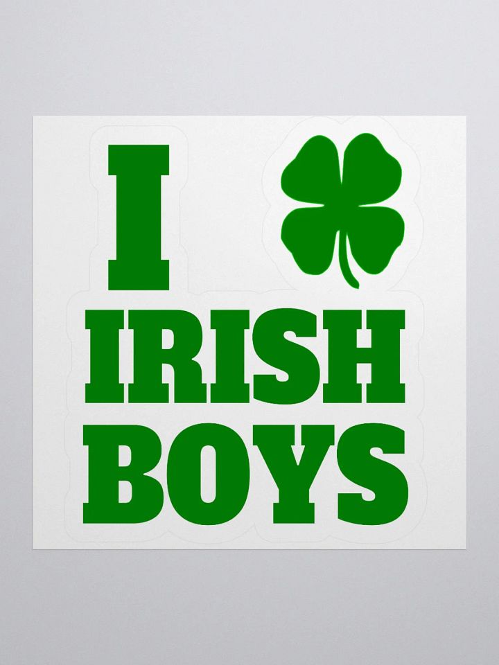 I Love Irish Boys Kiss Cut Stickers - St. Patrick’s Day Stickers product image (1)