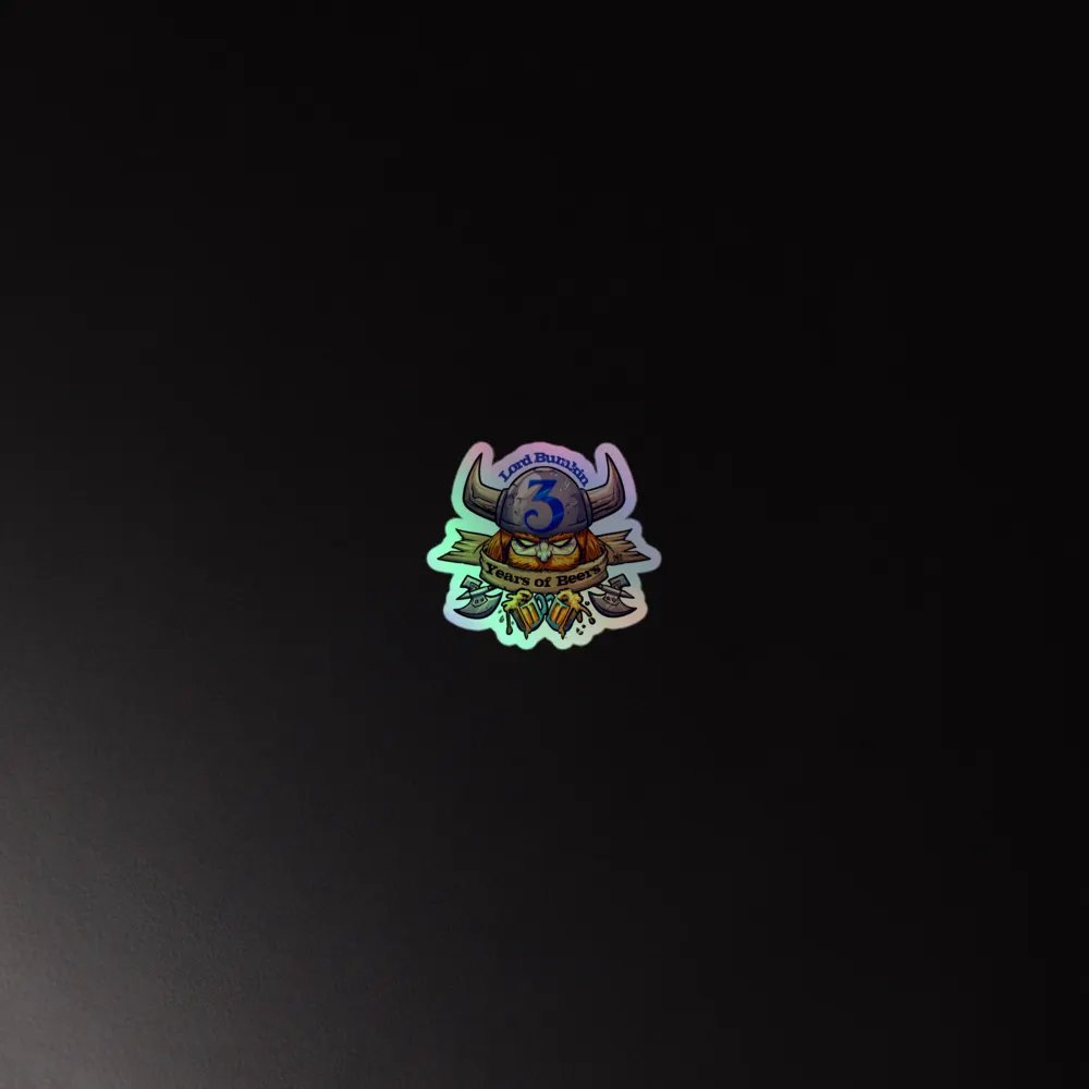 3 years affiliation holographic sticker product image (4)