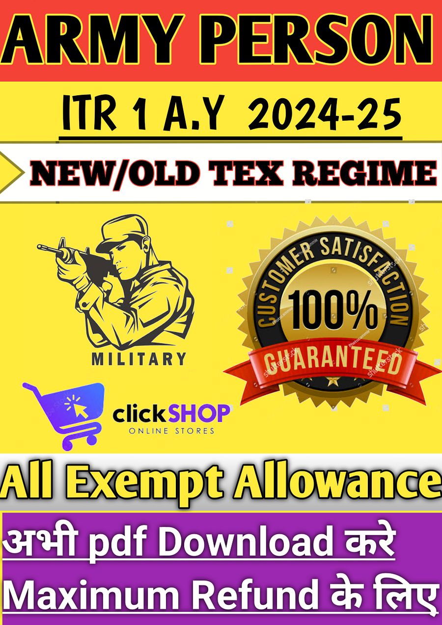 Army person all Exempt allowance ITR A.Y 2025 product image (1)