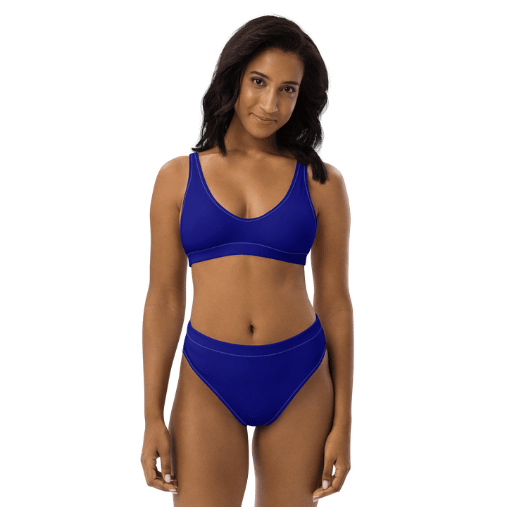 Plain Color Navy Blue Bikini Set product image (1)