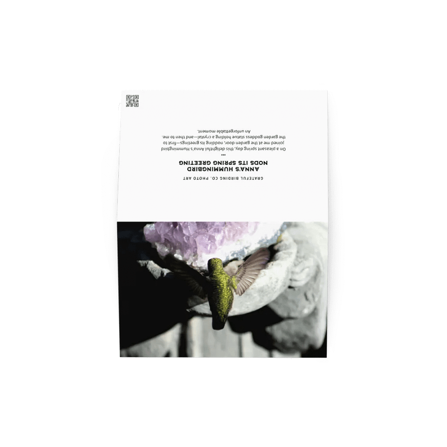 Anna's Hummingbird Nods Its Spring Greeting - Notecard product image (8)