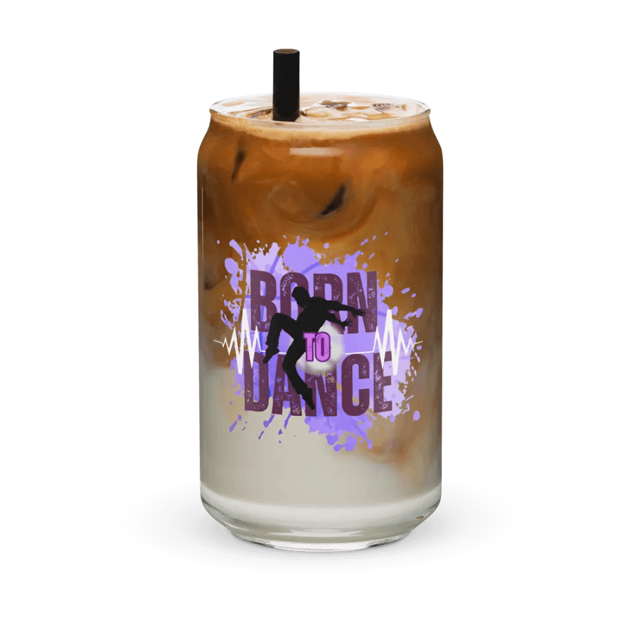 Born to Dance His Silhouette Energetic Beats Glass product image (36)