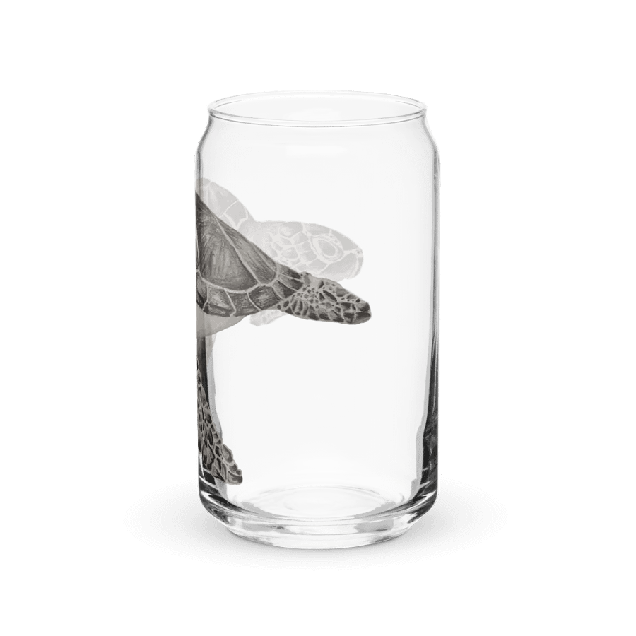Turtle Drawing Glass Can Cup product image (7)