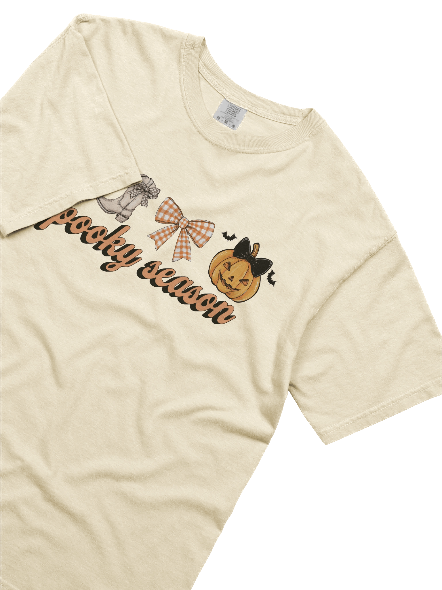 Spooky Season Comfort Colors T-Shirt, Coquette Pumpkin and Boba Graphic Tee, Comfort Colors 1717 Unisex Fit product image (26)