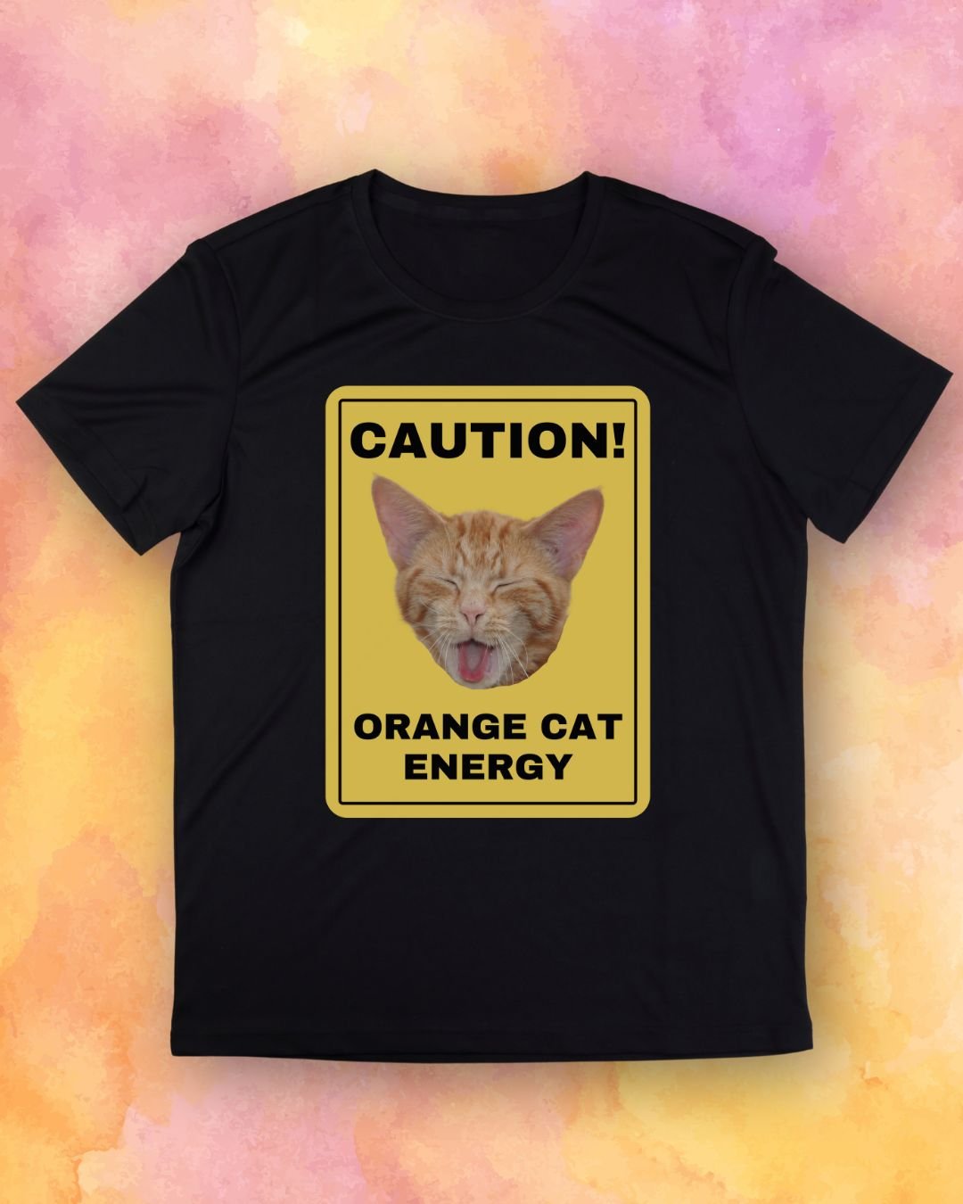 Caution Orange Cat Energy T-Shirt product image (1)