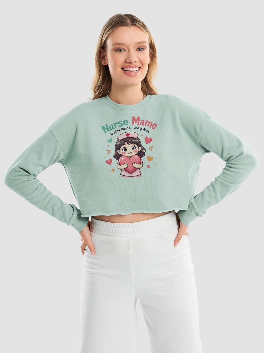 Nurse Mama Fleece Crop Sweatshirt product image (25)