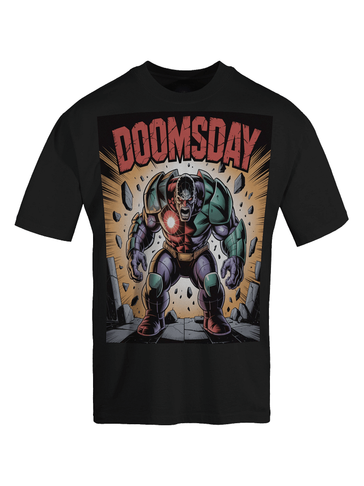 Apocalyptic Rampage: Doomsday Oversized Faded Tee product image (1)