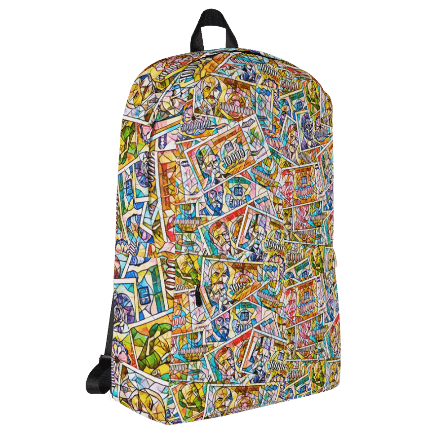 Jugoslovenski inflatorni dinar 1993 (Kolaž/mozaik) All-Over Print Backpack product image (6)