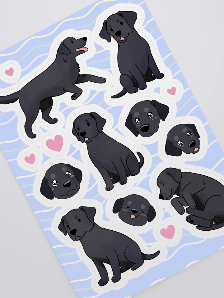 Black Labrador Retriever Sticker Sheet product image (2)