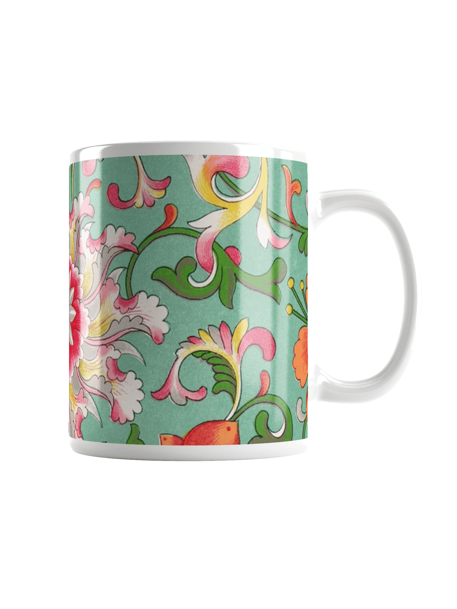Turquoise Floral Symphony Mug product image (1)