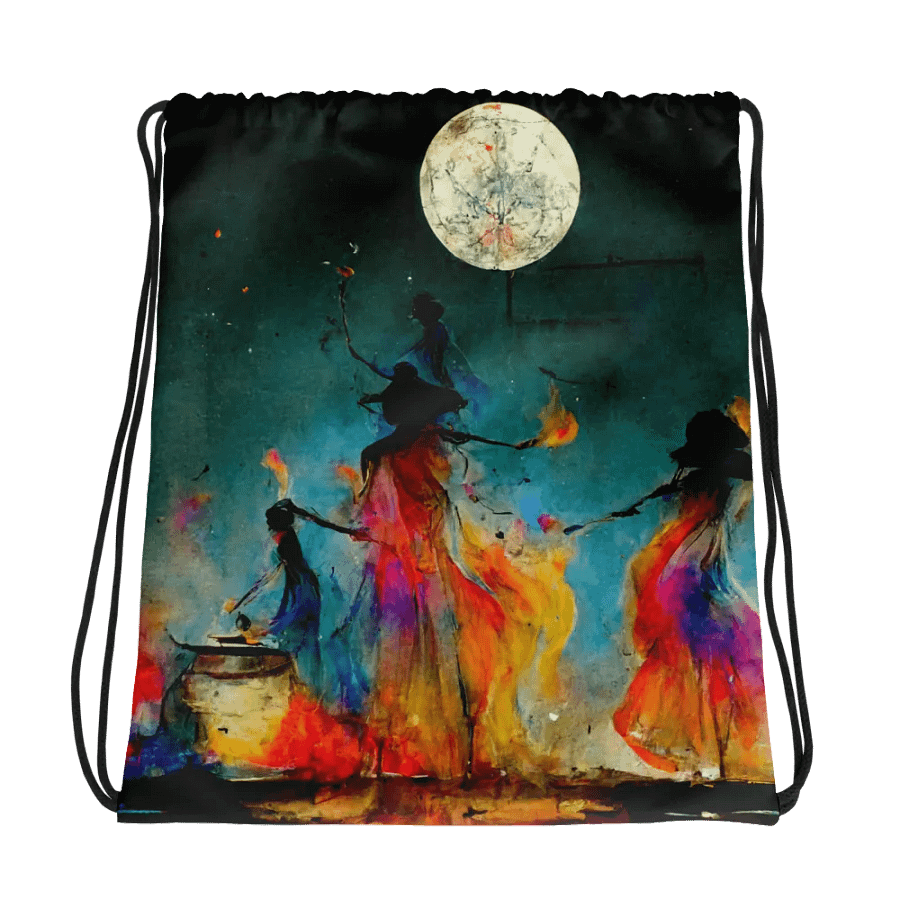 Moonlit Celebration Drawstring Bag product image (1)
