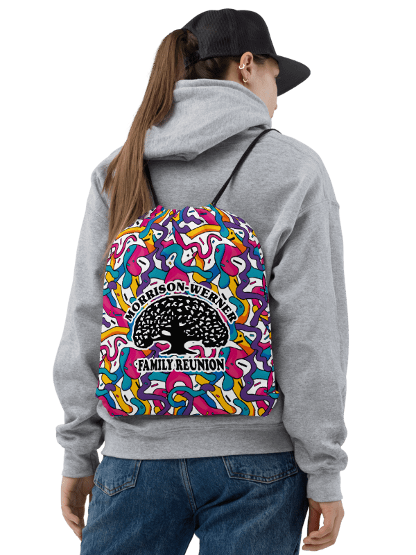 "90s Squiggles" Drawstring Bag product image (2)
