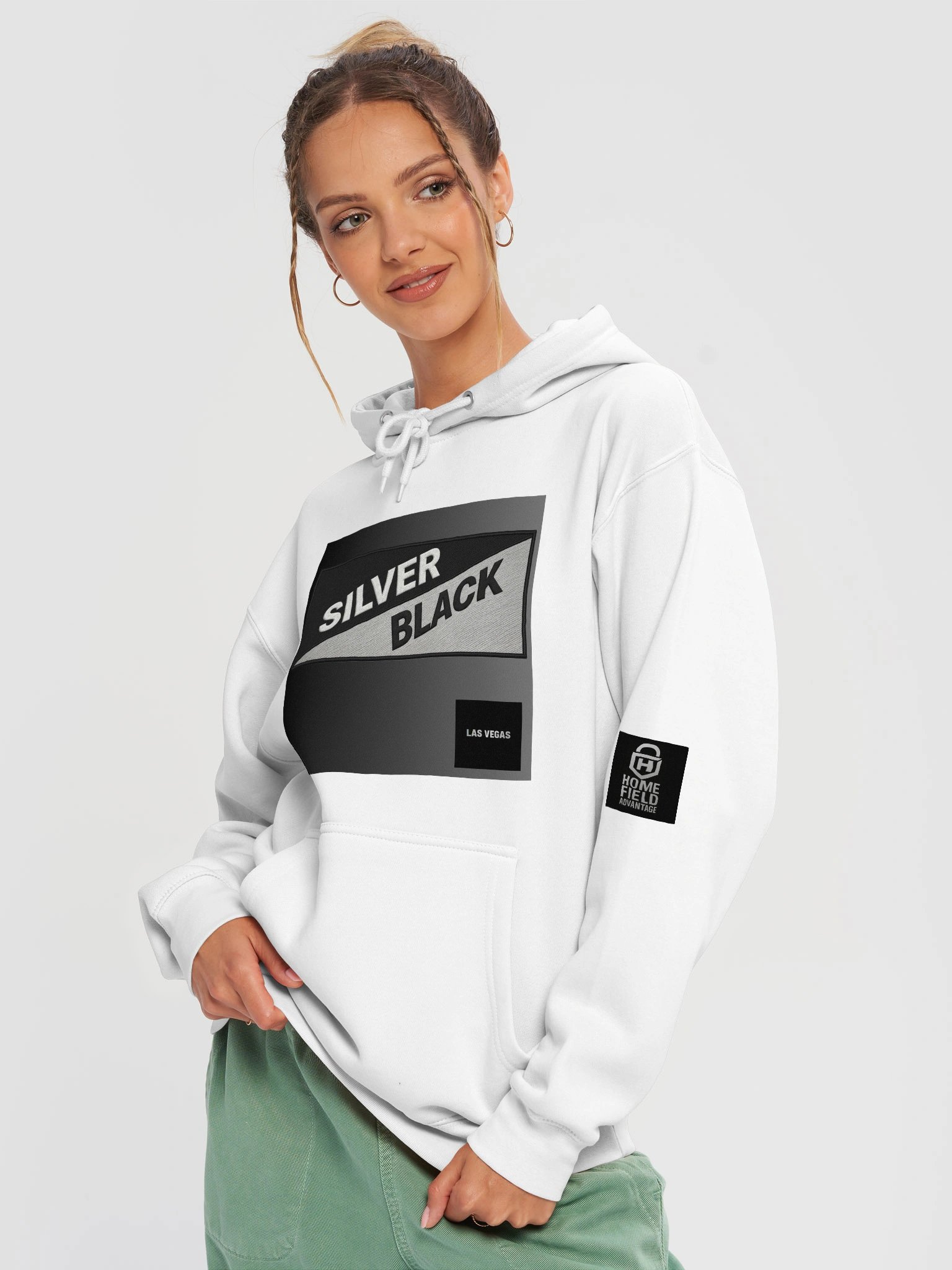 Silver & Black Premium Hoodie | Las Vegas | Football | Home Locker product image (1)