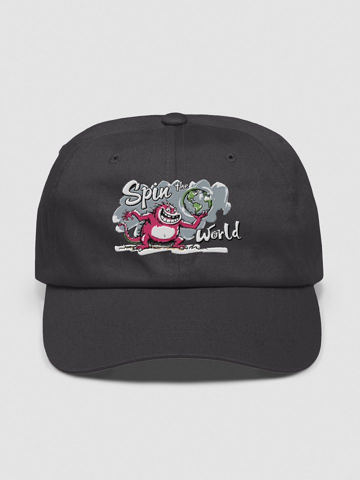 Playful Monster Spins the World: Cartoon Fun Dad Hat product image (1)