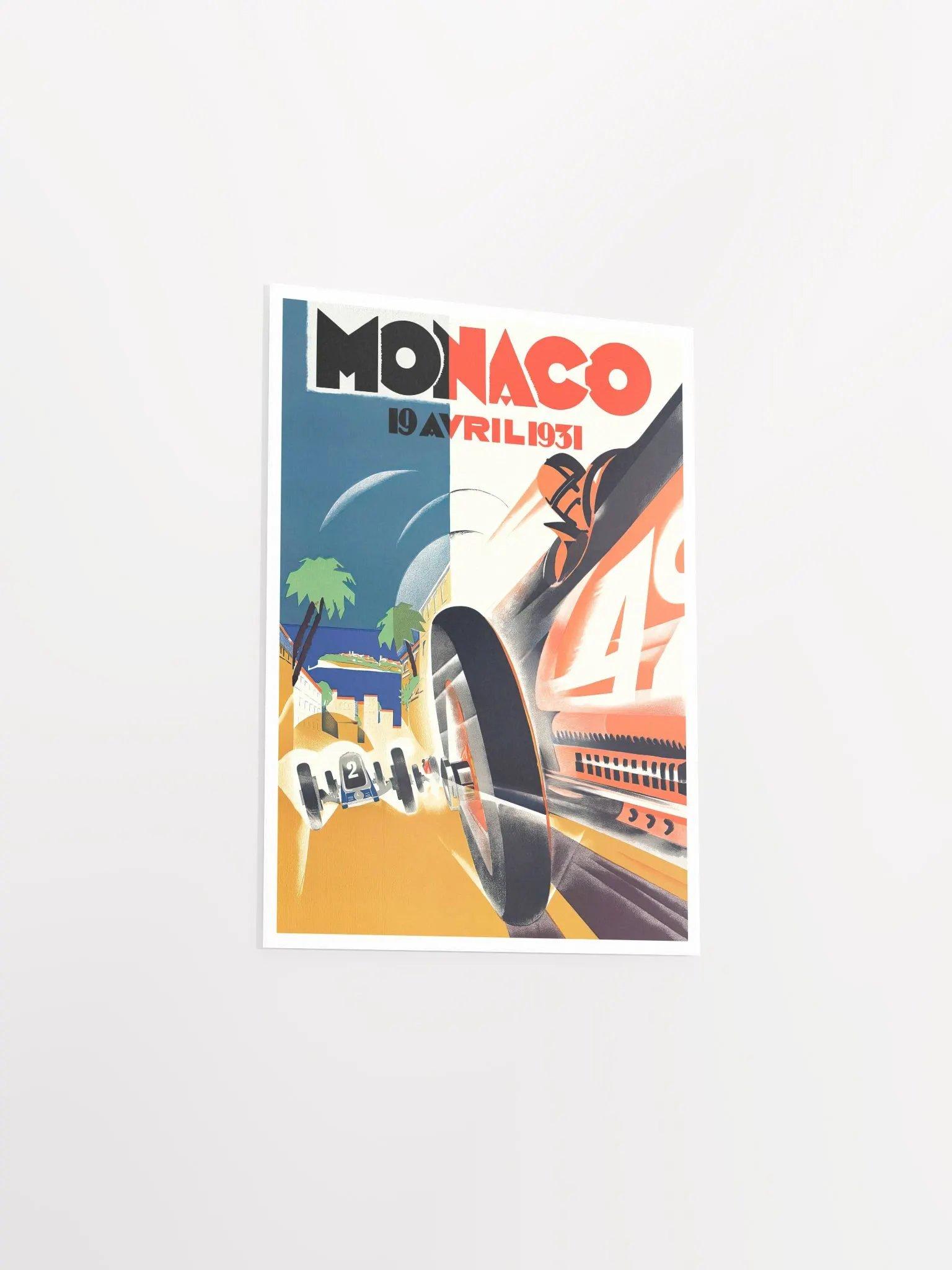 Monaco Vintage F1 Grand Prix, 1931 poster — Vintage Formula 1 poster, Monaco Grand Prix poster, retro travel poster, retro travel art product image (8)