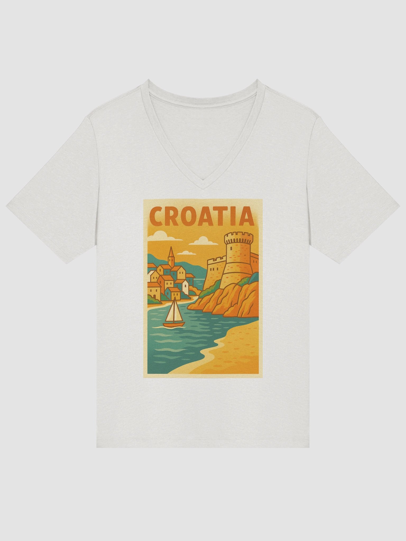 Croatia – Women’s V-Neck Tee product image (19)