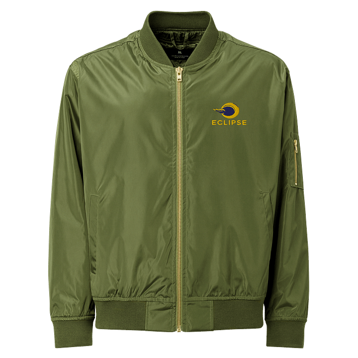 Eclipse Unisex Premium Recycled Bomber - Black & Army, Fiery Design, Lightweight product image (2)