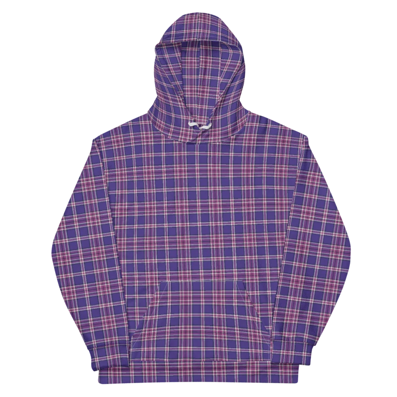 Purple Orchid and Violet Plaid Hoodie product image (6)