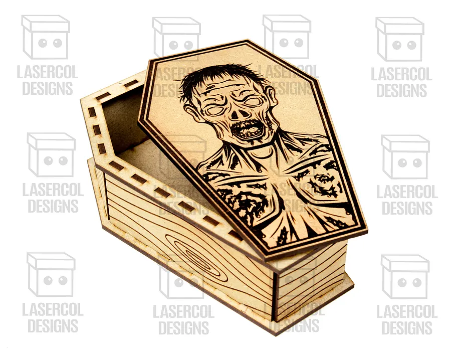 Halloween Coffin Box Set 3 (2 Sizes) - Laser Cut Files product image (5)
