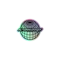 Globe Holographic Sticker product image (1)
