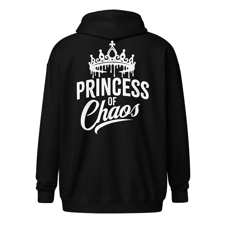 Princess of Chaos Tiara Zip Hoodie - White Text product image (5)