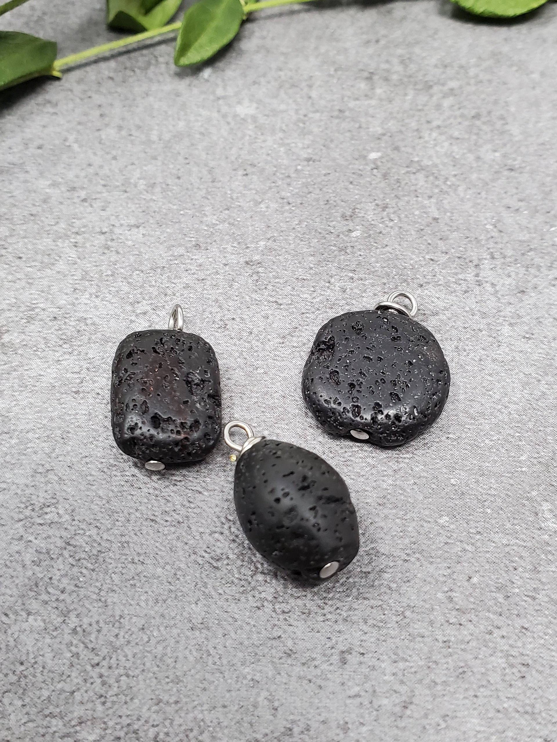 Personalized 18" Initial Lava Necklace – Aromatherapy Diffuser Necklace | Minimalist Jewelry | Stainless Steel product image (4)