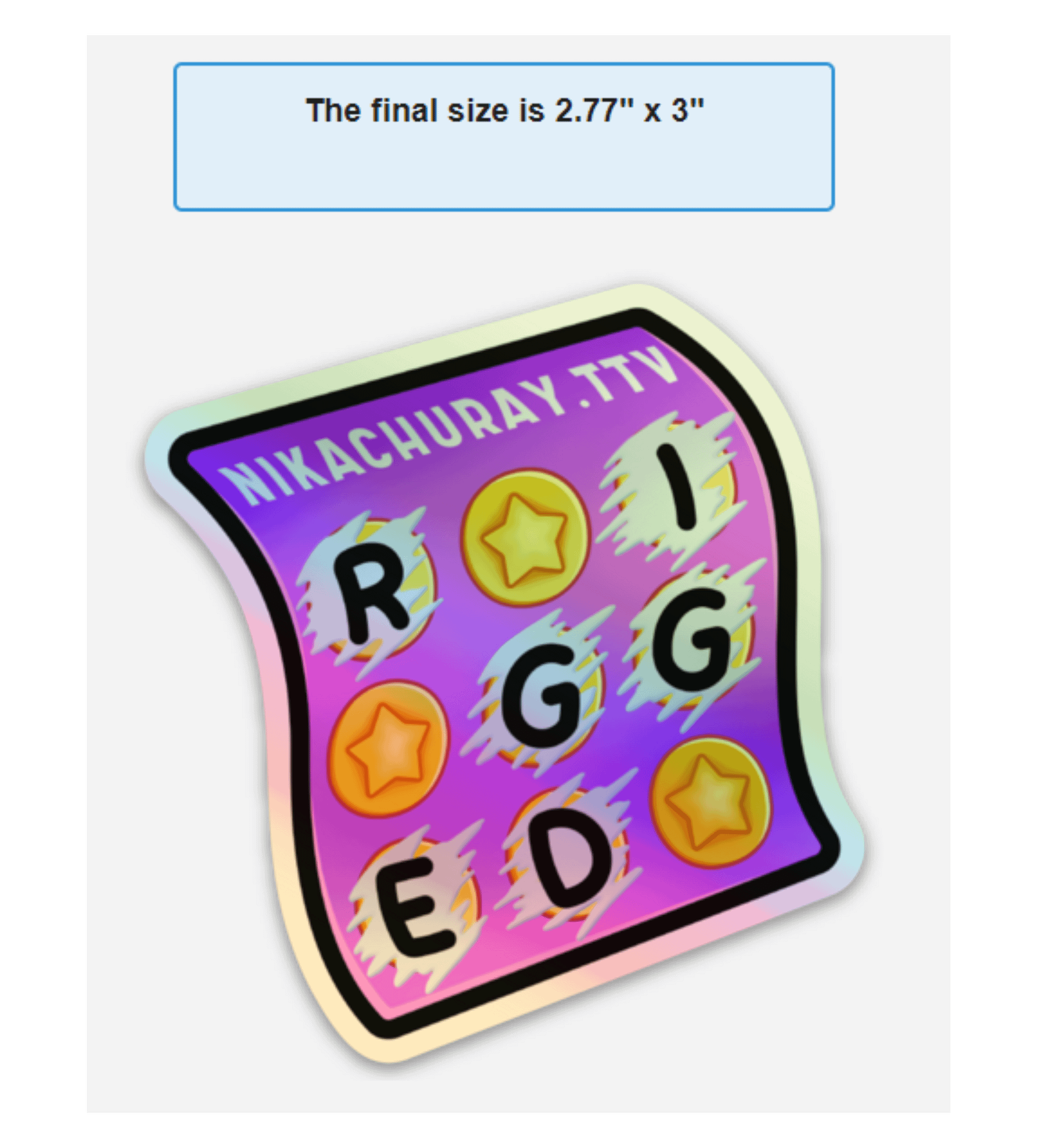 Rigged Holographic Sticker product image (1)