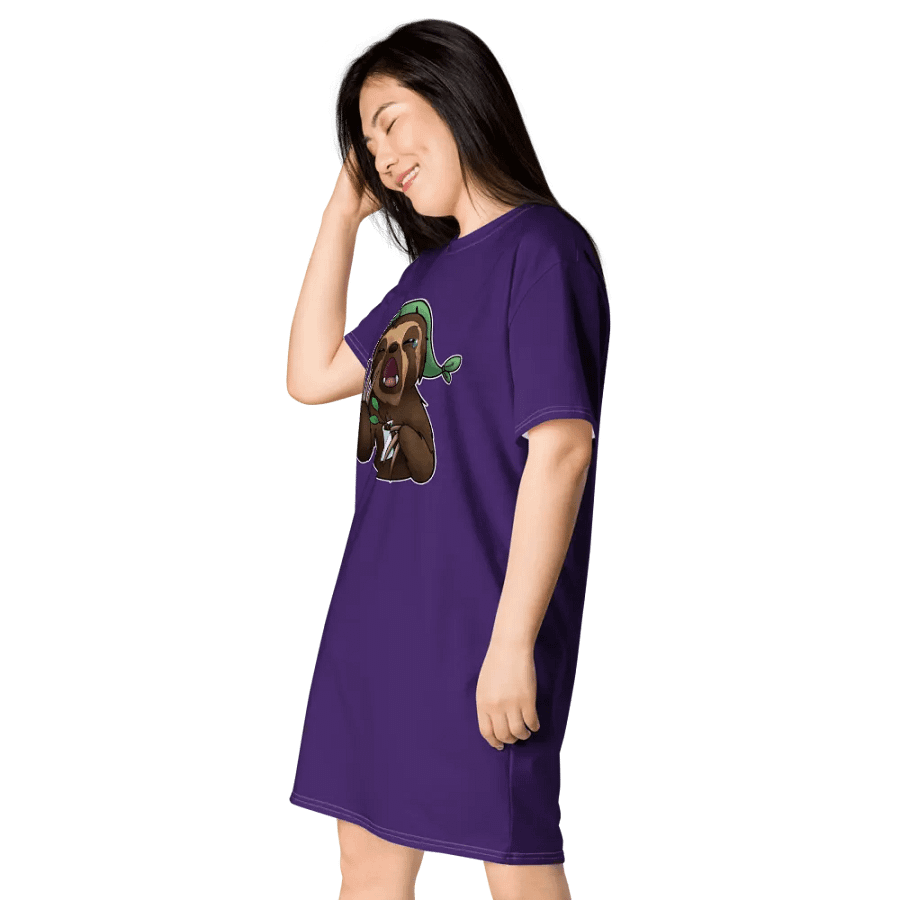 Purple Snoozy Sloth All-Over Dress product image (3)