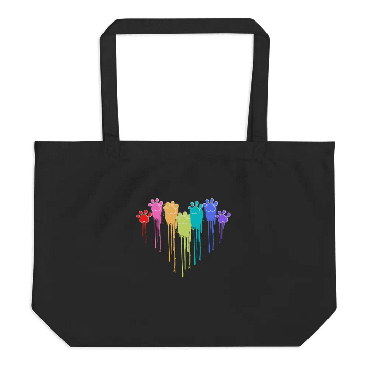Rainbow Dog Paw Prints Eco Tote product image (1)