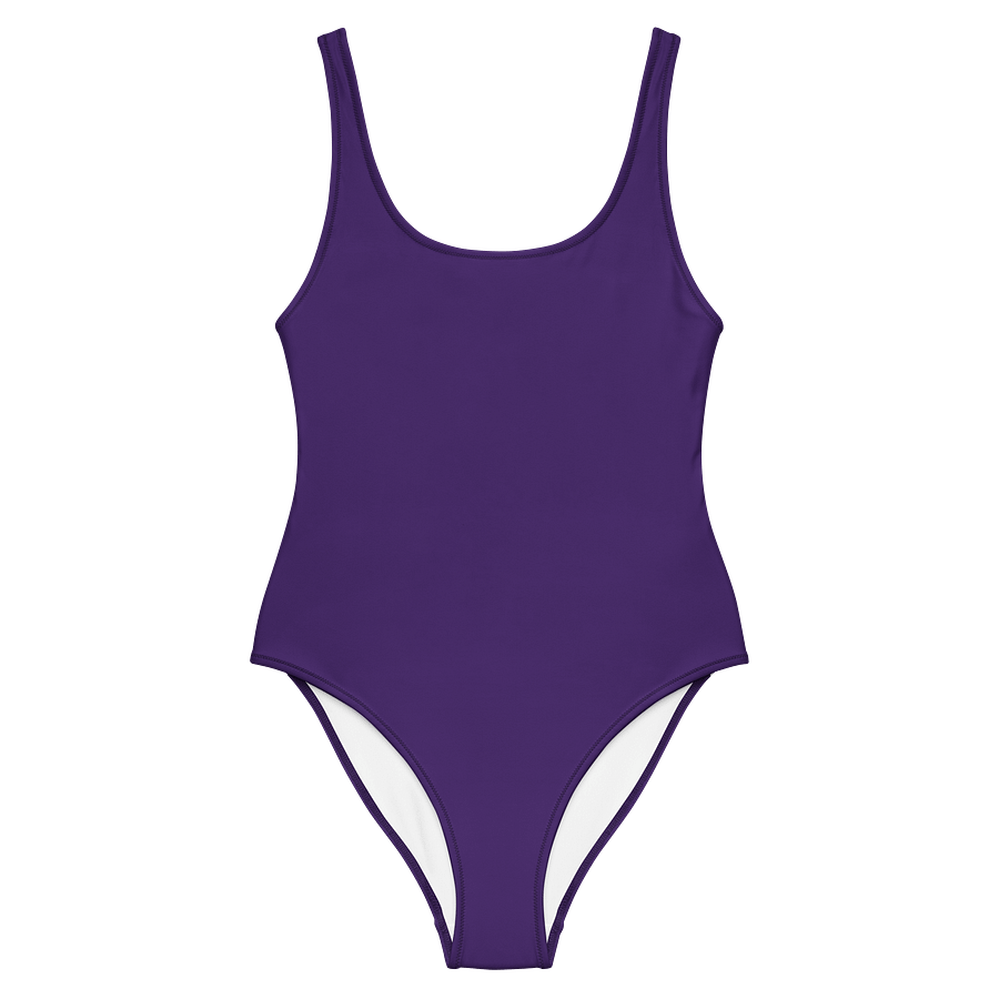 Dark Purple Solid Color Retro Inspired Women's One Piece Swimsuit product image (1)