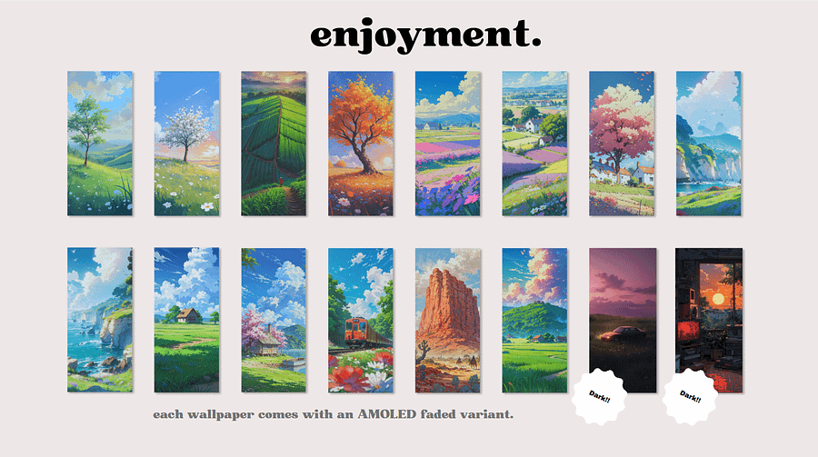 Enjoyment Amoled Fade Wallpaper Pack product image (4)