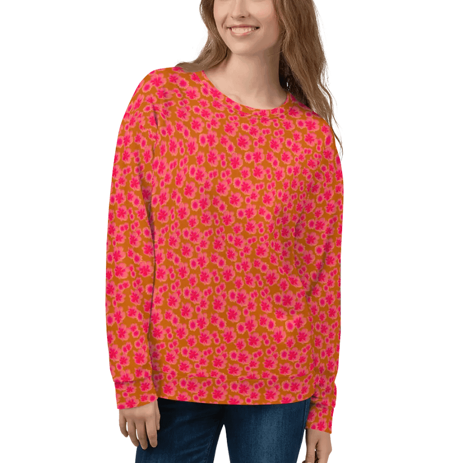 Mini Floral Orange Pink Sweatshirt product image (6)