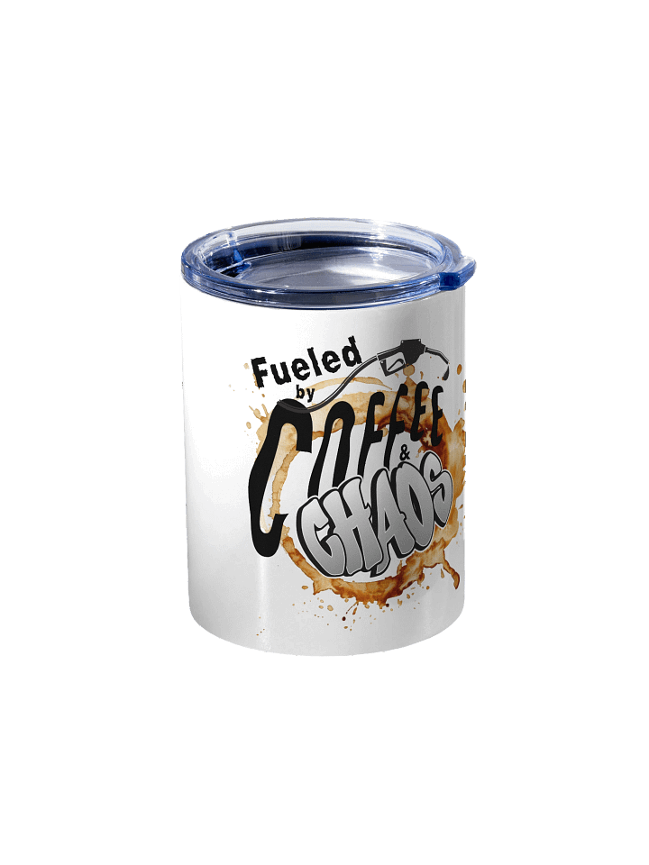 “Fueled by Coffee & Chaos” Graffiti 10oz Stainless Steel Tumbler product image (2)
