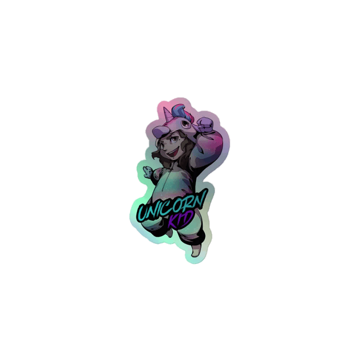 Unicorn Kid Holographic Kiss-Cut Sticker product image (1)