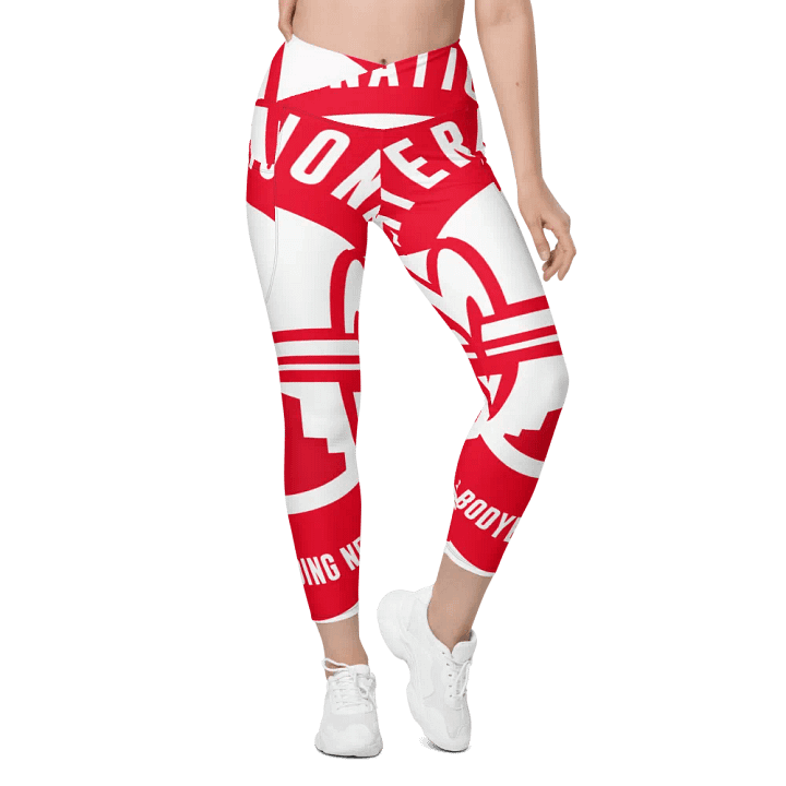 IFBNewsfeed.Org's All-Over Print Crossover Leggings with Pockets product image (1)