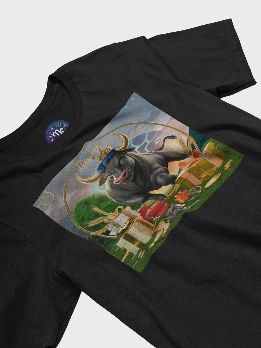 Taurus Zodiac T-Shirt - Regal Crowned Bull, Unisex, XS-5XL product image (5)