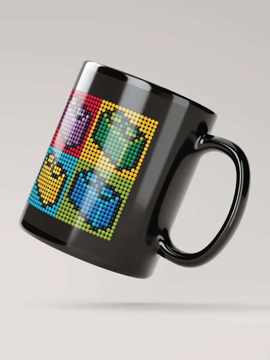Brick Pixel Art Black Glossy Mug product image (6)