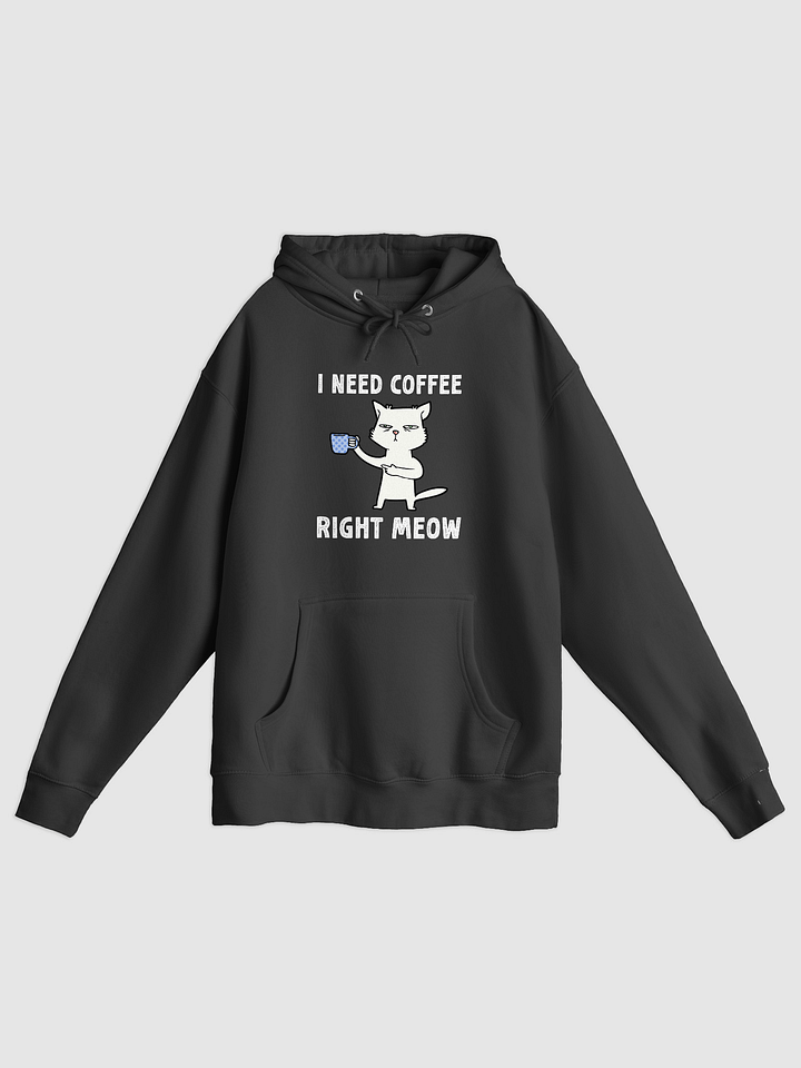Funny Cat Coffee Lovers I Need Coffee Right Meow Hoodie product image (1)