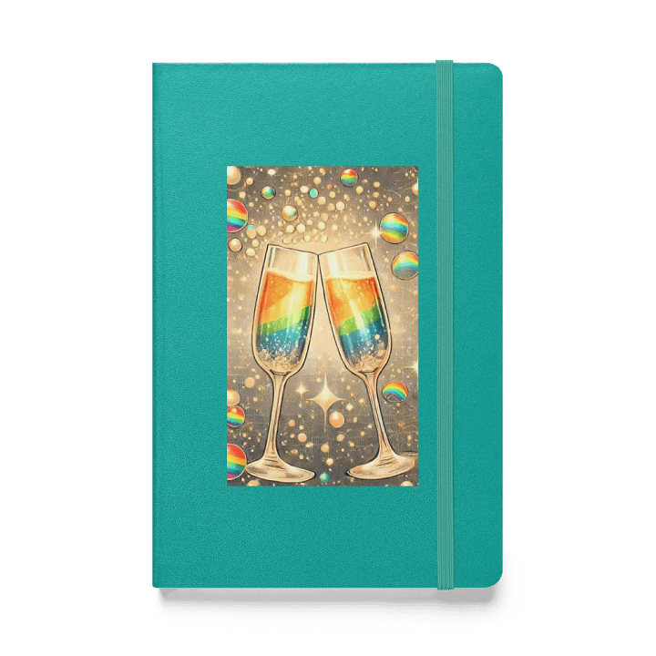 Rainbow Champagne Celebration Journal / Guestbook - TURQUOISE product image (1)