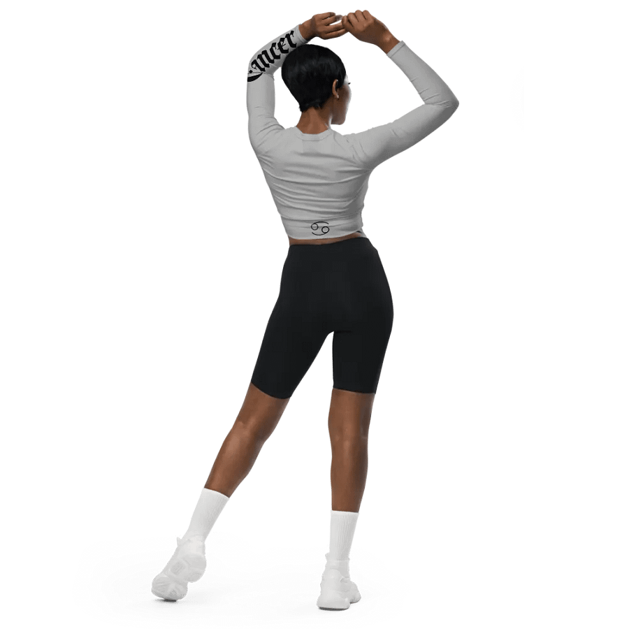 Cancer All-Over Long Sleeve Crop Top product image (7)