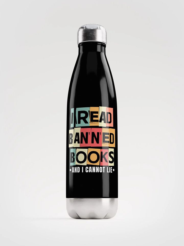 I Read Banned Books Metal Water Bottle product image (1)