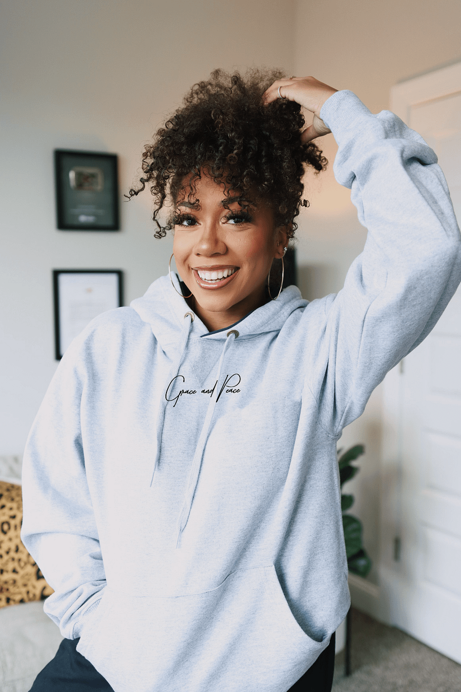 Grace and Peace Hoodie (Light Steel) product image (1)